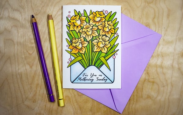 Image of Daffodils Mothers Day - Card