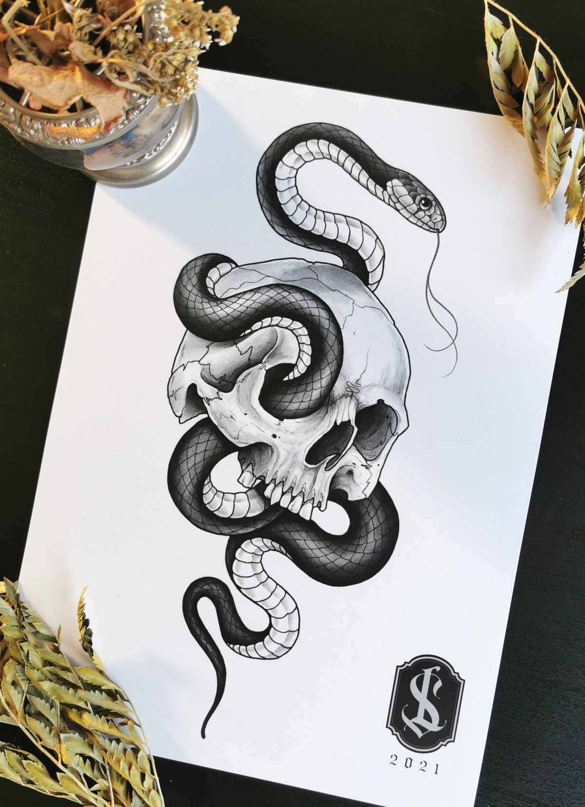 Skull & Snake 