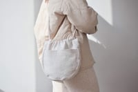 Image 3 of PAULA Oval Linen Crossbody Bag