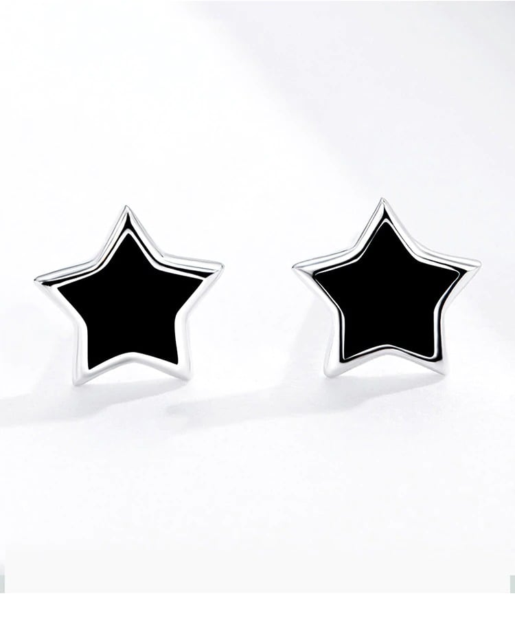Blackstar Earrings (925 Sterling Silver)