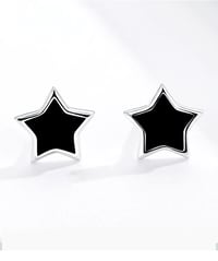 Image 2 of Blackstar Earrings (925 Sterling Silver)
