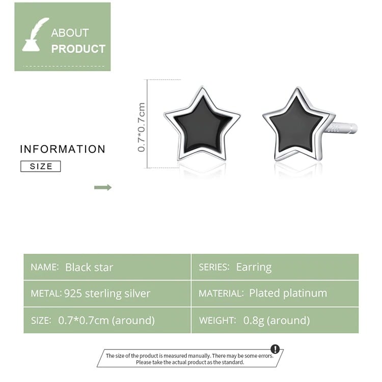 Blackstar Earrings (925 Sterling Silver)