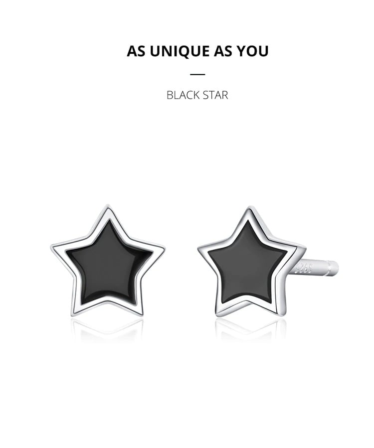 Blackstar Earrings (925 Sterling Silver)