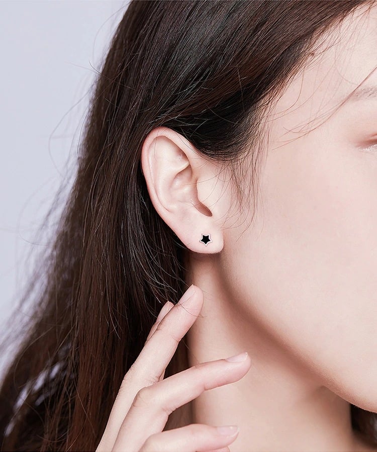Blackstar Earrings (925 Sterling Silver)