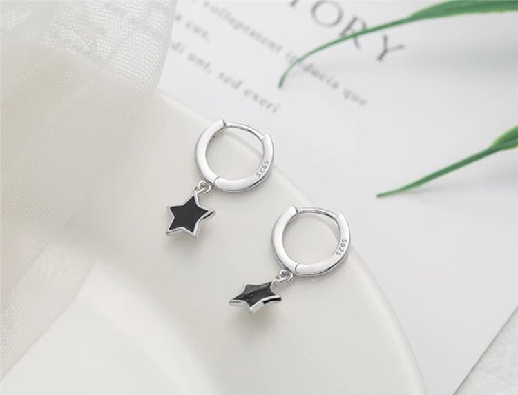 Blackstar Dangle Earrings
