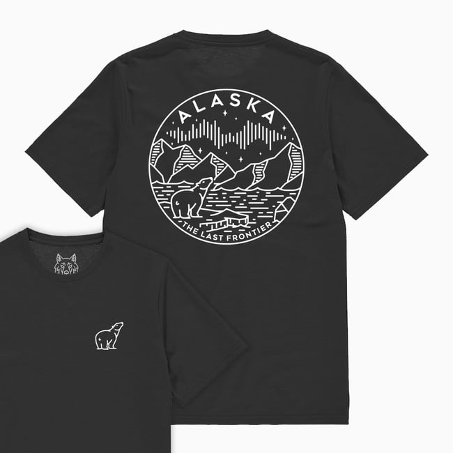 Alaska Back Print T-Shirt Organic Cotton