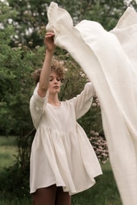 Image 1 of ILONKA Linen Ruffle Tunic