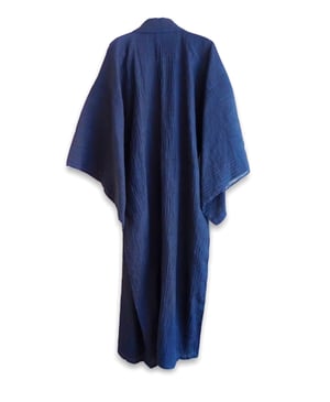 Image of Kimono til herre - i blå og sort med struktur mønster