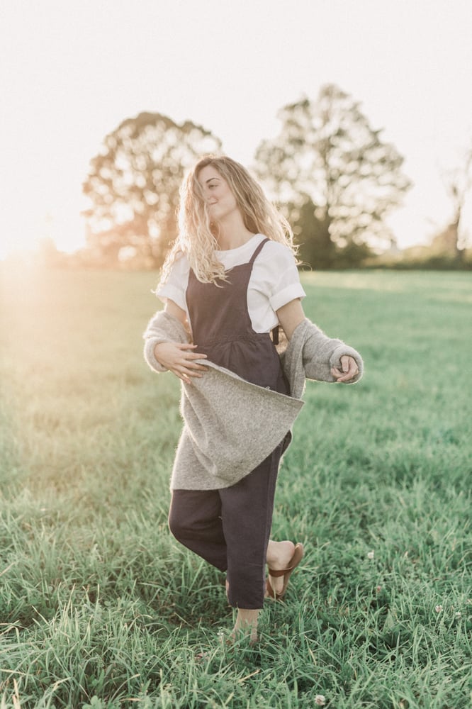 IRMA Blue Linen Dungarees