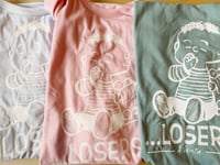 Hand Printed Pastel "Losers" T-shirts