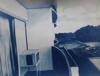 Cheap Hotel Balcony Cyanotype 