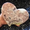 Large Pink Amethyst Heart with Druzy