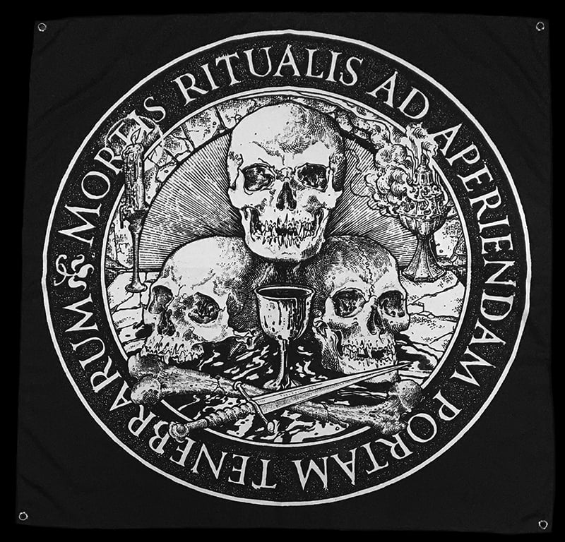 Image of SORTILEGIA — MORTIS RITUALIS AD APERIENDAM PORTAM TENEBRARUM FLAG