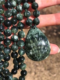 Image 1 of Genuine Seraphinite Mala, Seraphinite 108 Beads Japa Mala