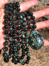 Image 3 of Genuine Seraphinite Mala, Seraphinite 108 Beads Japa Mala