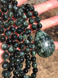 Image 2 of Genuine Seraphinite Mala, Seraphinite 108 Beads Japa Mala