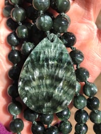 Image 4 of Genuine Seraphinite Mala, Seraphinite 108 Beads Japa Mala