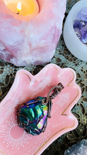 Image of Rainbow titanium aura necklace 