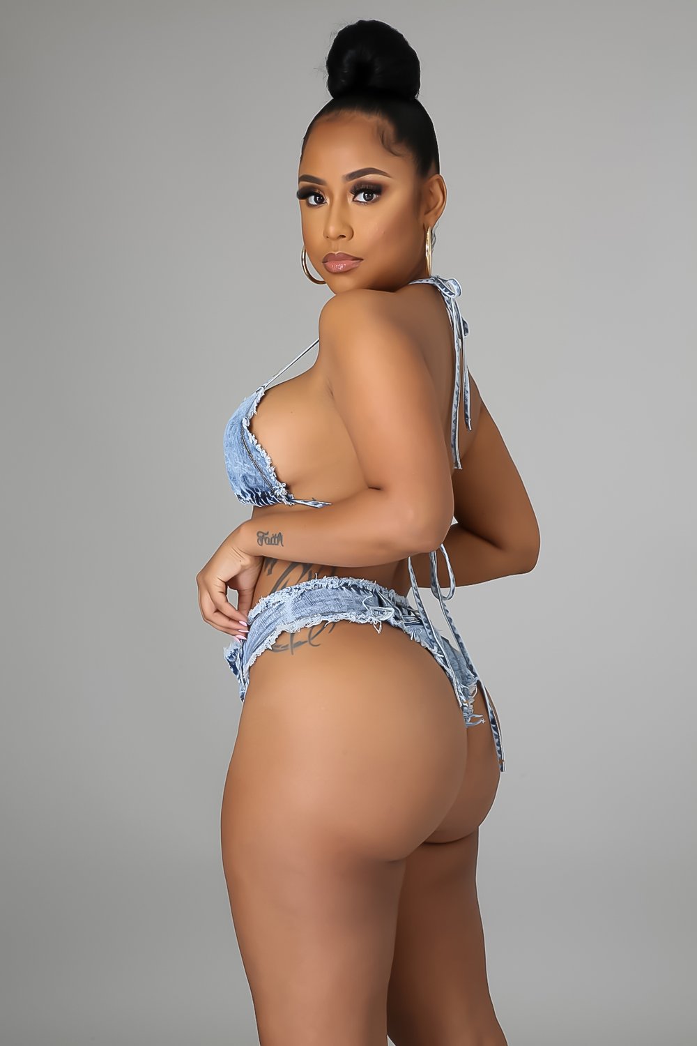 Image of Denim On Denim Swimsuit 