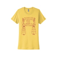 Smoking Ladies T-Shirt (Yellow) [Ladies]