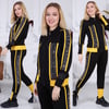 Designer Inspired B Women Sweatsouit  with Two Pockets in Black & Yellow S/M/L/XL/XXL