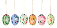 Hand painted wooden Snowdrop eggs
