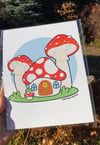 Mushroom Village Art Print