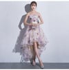 Cute Floral Tulle High Low New Style Prom Dress, Short Homecoming Dress Evening Dress