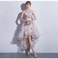 Image 2 of Cute Floral Tulle High Low New Style Prom Dress, Short Homecoming Dress Evening Dress