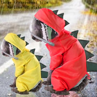 Cartoon Dinosaur RainCoat with D-buckleFor Small Dogs Puppy