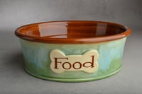 Image 4 of Dog Bowl Set Made To Order Personalized Smooth Dog Bowls by Symmetrical Pottery