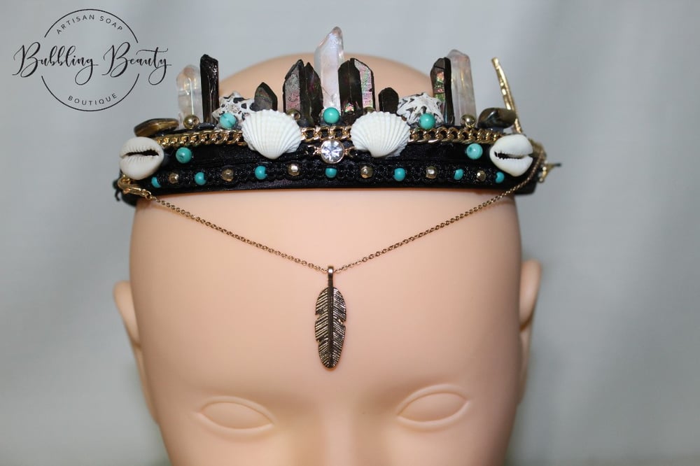 Image of Tribal Crystal  Goddess Crown 
