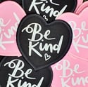 Be kind heart shaped patch