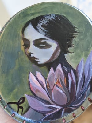 Image of Twiggy,  the little fire, original Tempera painting 