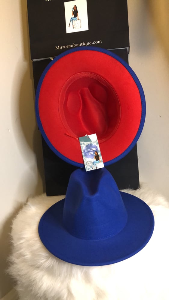 Image of Dirty Diana Fedora in Royal with Red bottom 