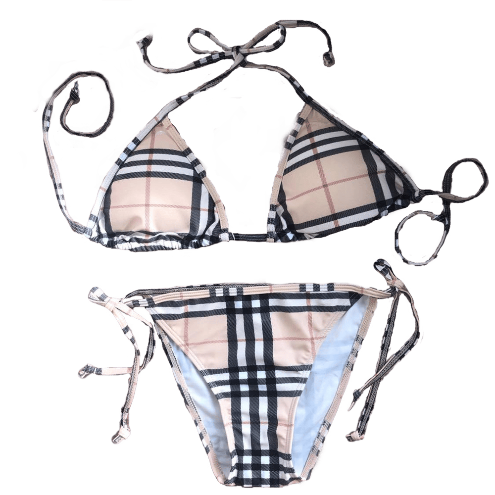 monogram bikini pink ocean threads