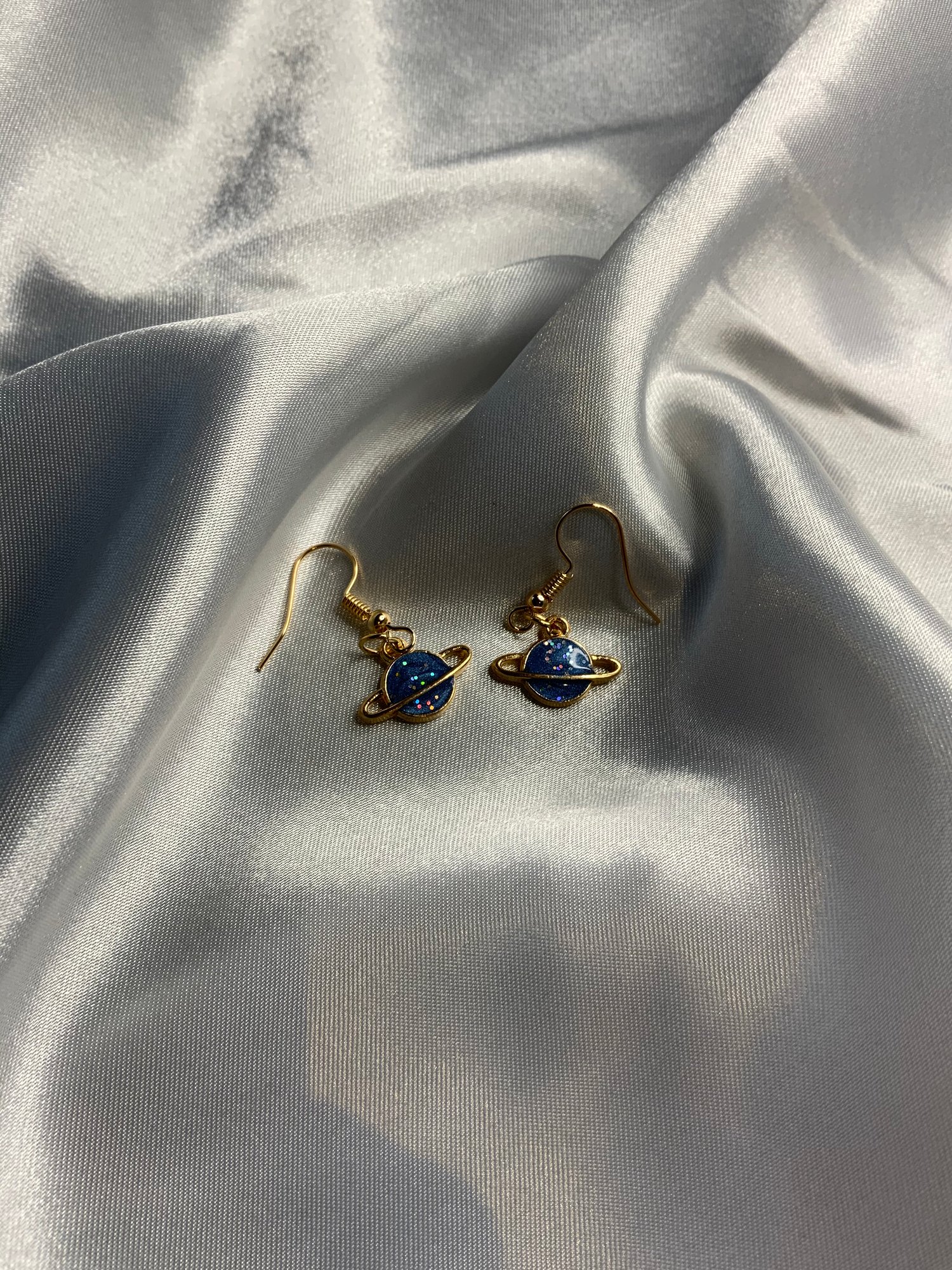Saturn space earrings