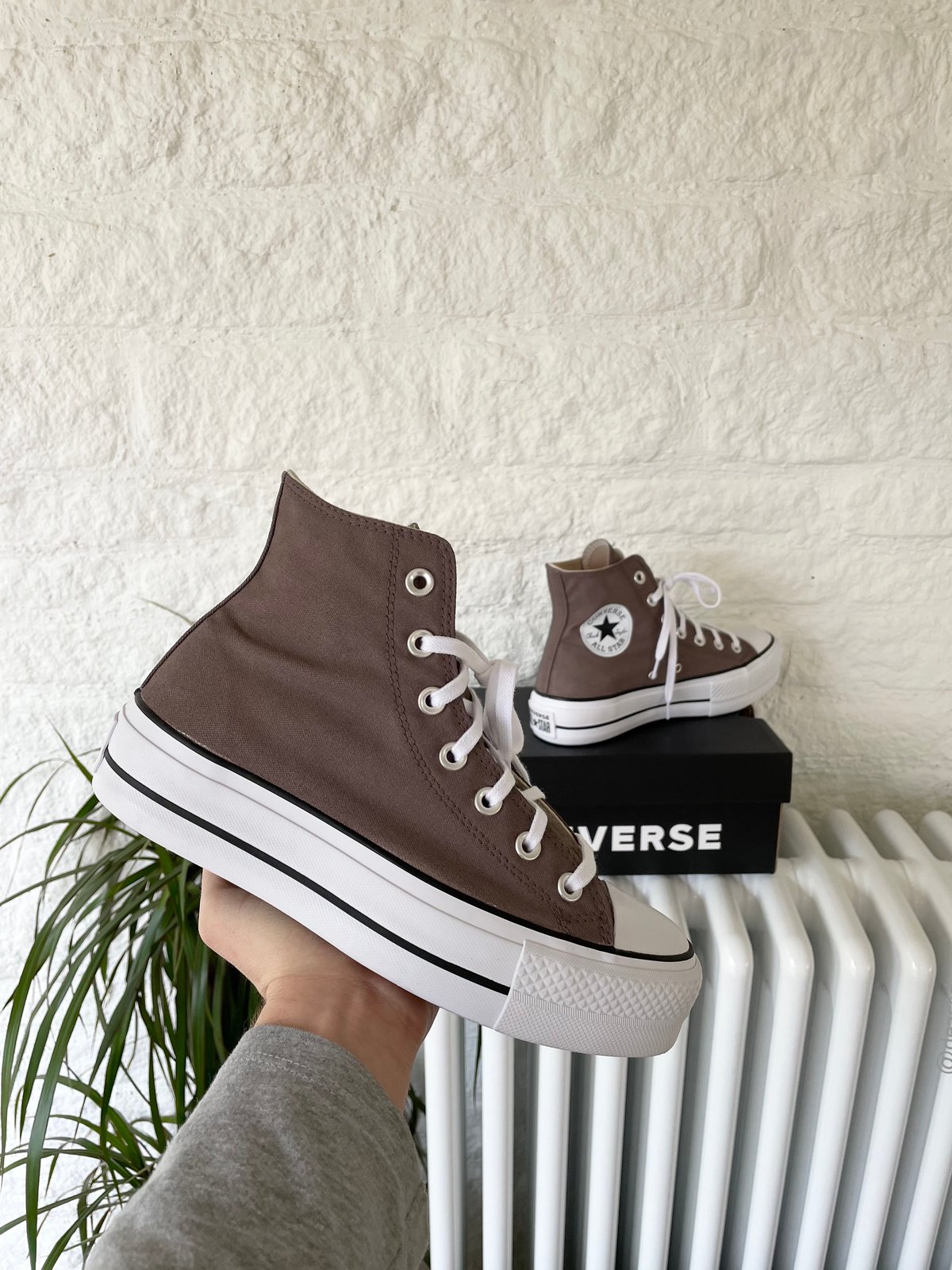 brown converse platform shoes