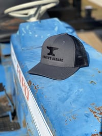 Image 3 of Bomber's Garage Black on Gray Trucker 