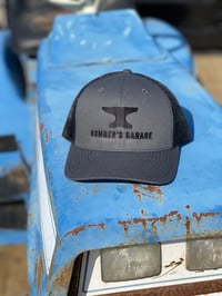 Image 1 of Bomber's Garage Black on Gray Trucker 