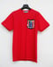Image of Red Stamp Print Pocket Tee Shirt