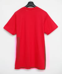 Image 4 of Red Stamp Print Pocket Tee Shirt