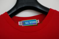 Image 5 of Red Stamp Print Pocket Tee Shirt