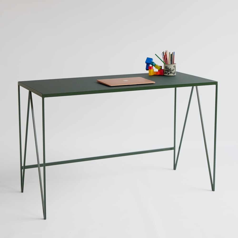Image of Study Desk with Natural Linoleum Table Top