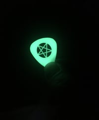 Image 1 of Glow in the dark "Azrael" pentagram pick!