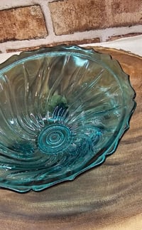 Image 6 of 1930's Jeanette Swirl Ultramarine 3 Toed Candy Dish
