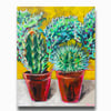 Two Cacti (Cactuses) Golden Hour 