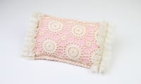 Vintage Lace, Frills & Linen Newborn Posing Pillow - c