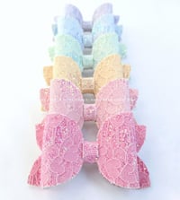 Image 2 of Glitter + Lace  Pastel Piper Bows