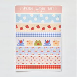 Image of Spring ‘Washi Tape’ Sticker Sheet